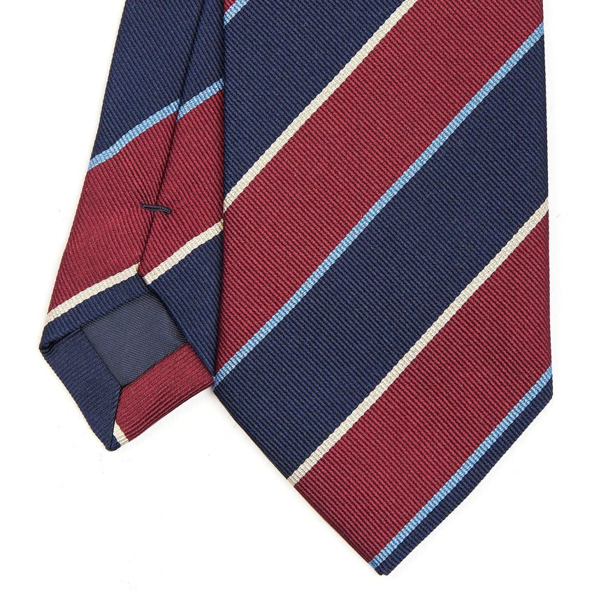 DARK BLUE REGIMENTAL SILK TIE