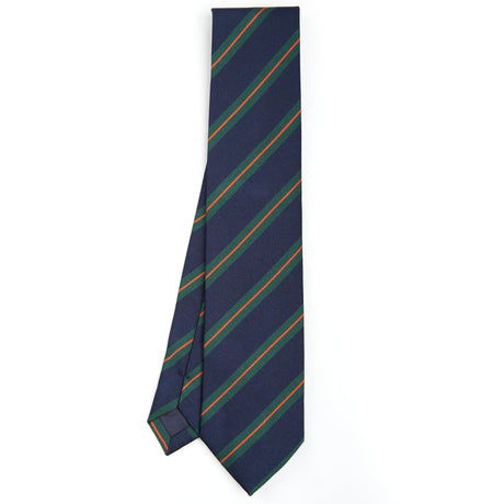 DARK BLUE REGIMENTAL SILK TIE