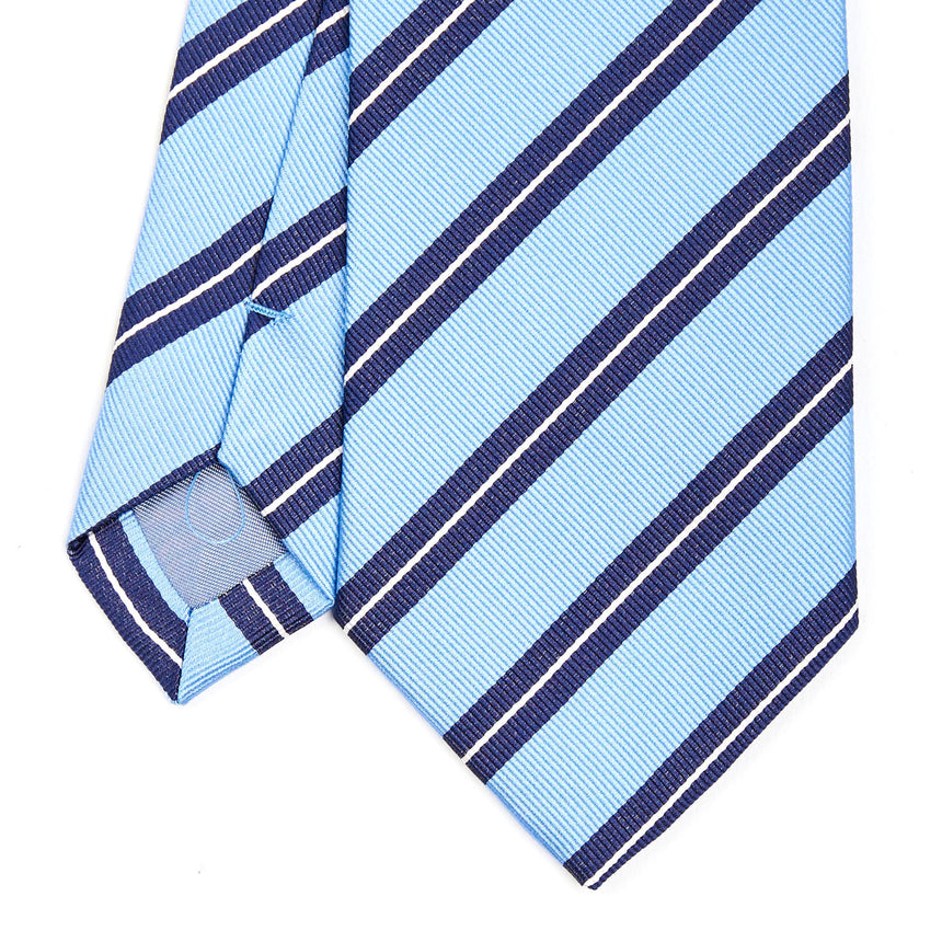 LIGHT BLUE REGIMENTAL SILK TIE