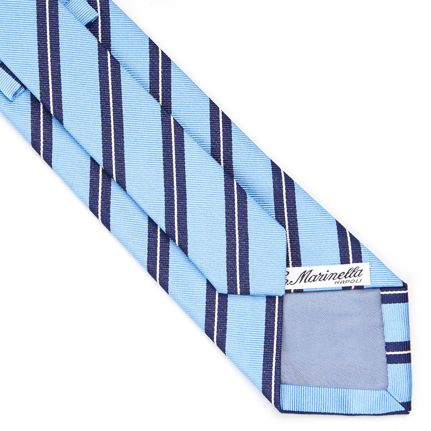 LIGHT BLUE REGIMENTAL SILK TIE