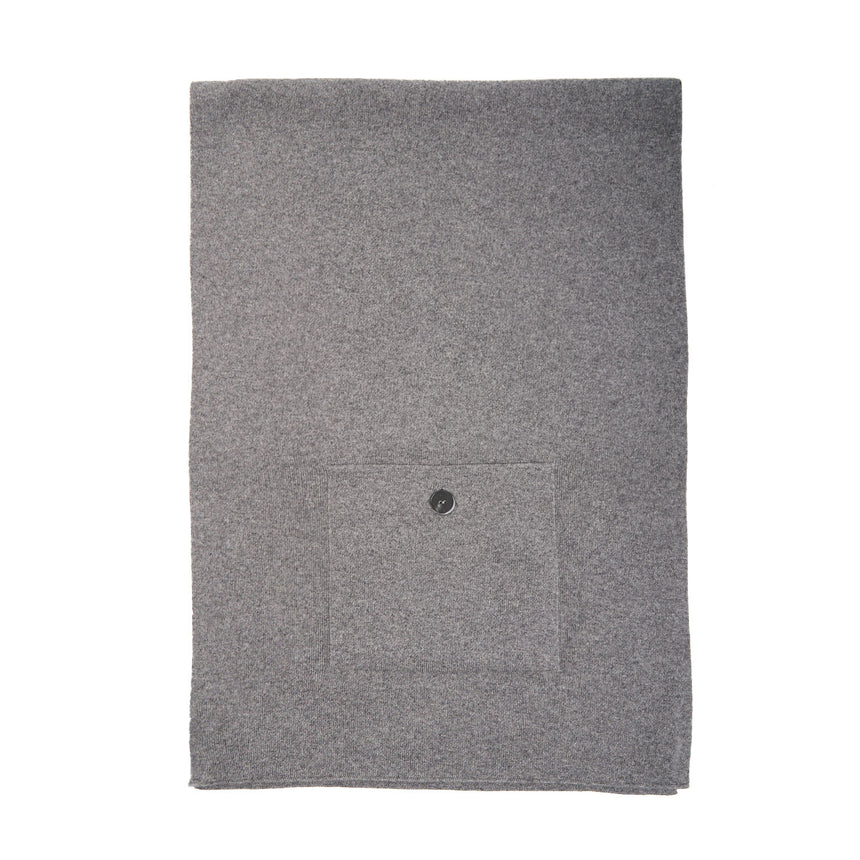 DRAK GREY SOLID SCARF IN CASHMERE