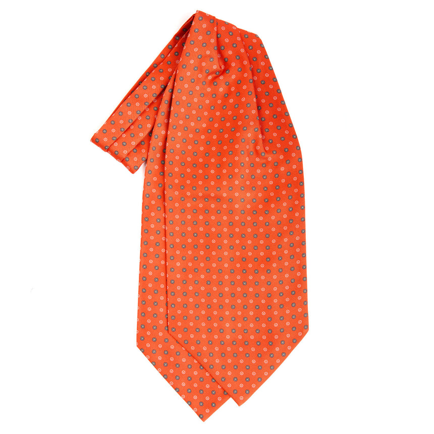 ORANGE SILK ASCOT TIE