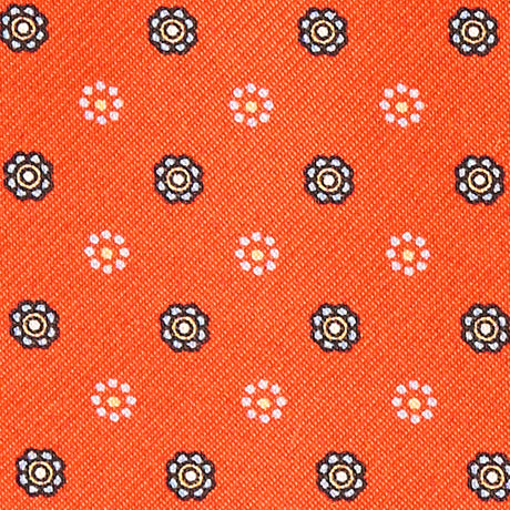 ORANGE SILK ASCOT TIE