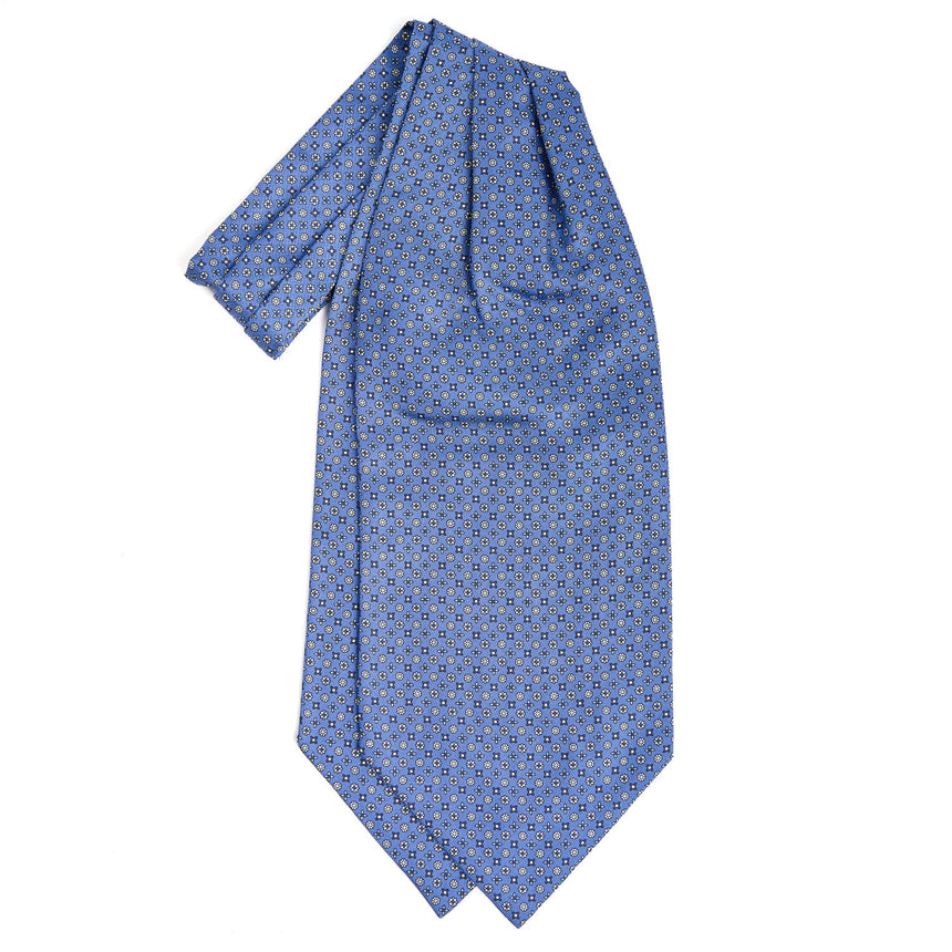 POWDER BLUE SILK ASCOT TIE