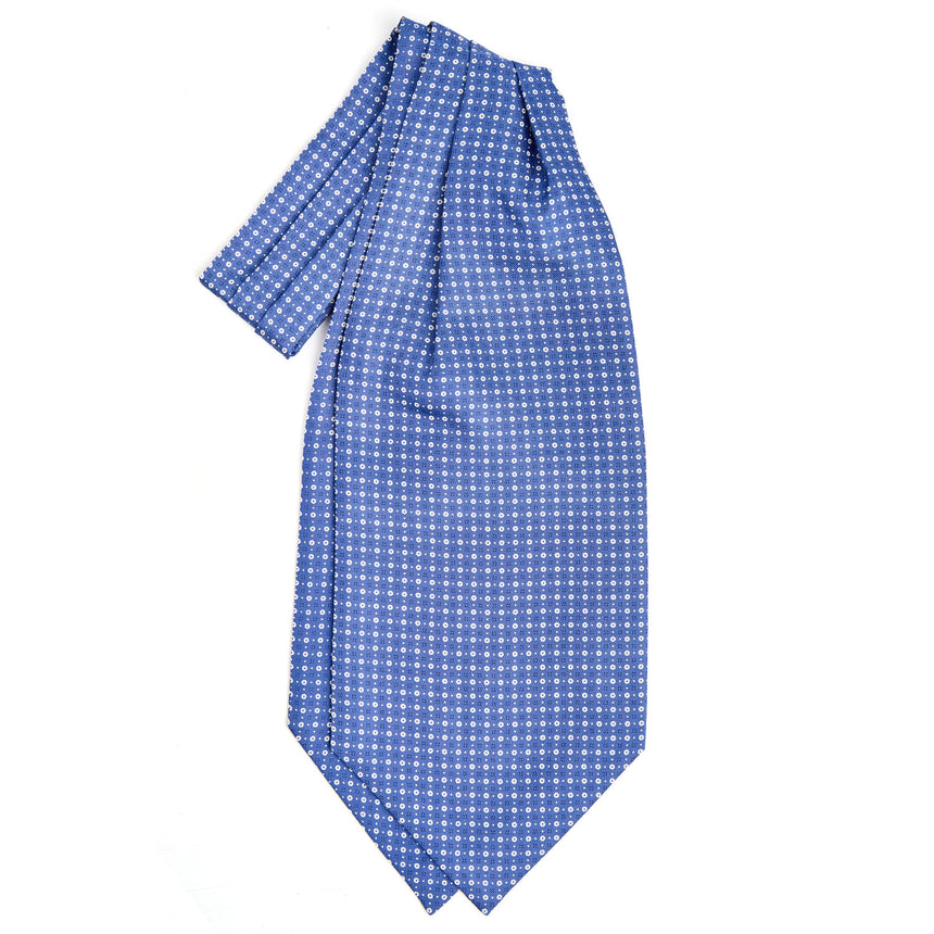 POWDER BLUE SILK ASCOT TIE