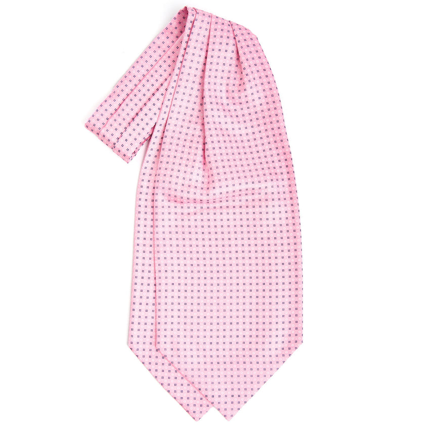 PINK SILK ASCOT TIE