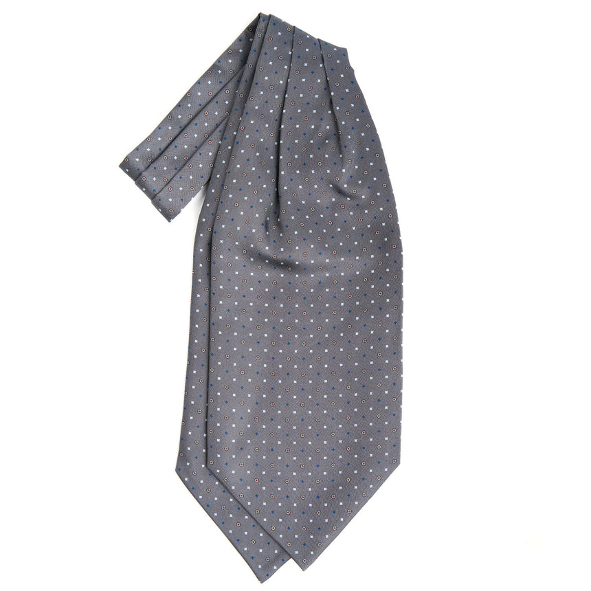 CRAVATTA ASCOT IN SETA GRIGIO SCURO