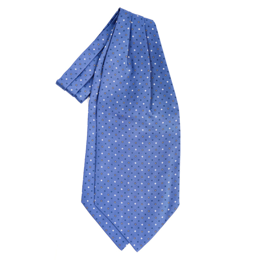 POWDER BLUE SILK ASCOT TIE