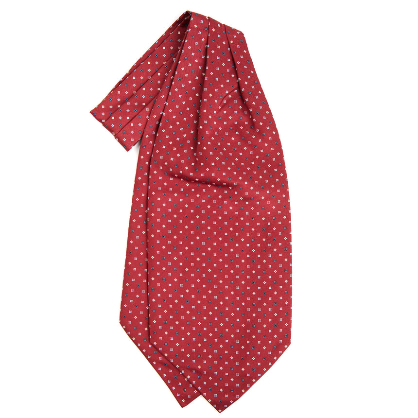 BURGUNDY SILK ASCOT TIE