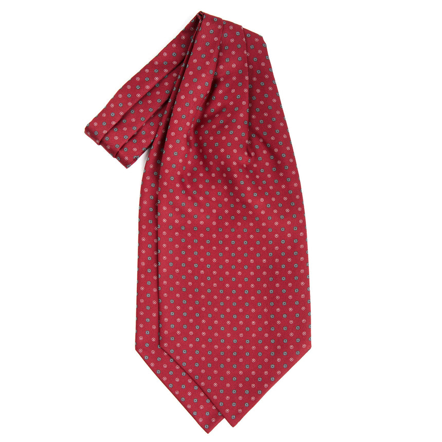 BURGUNDY SILK ASCOT TIE