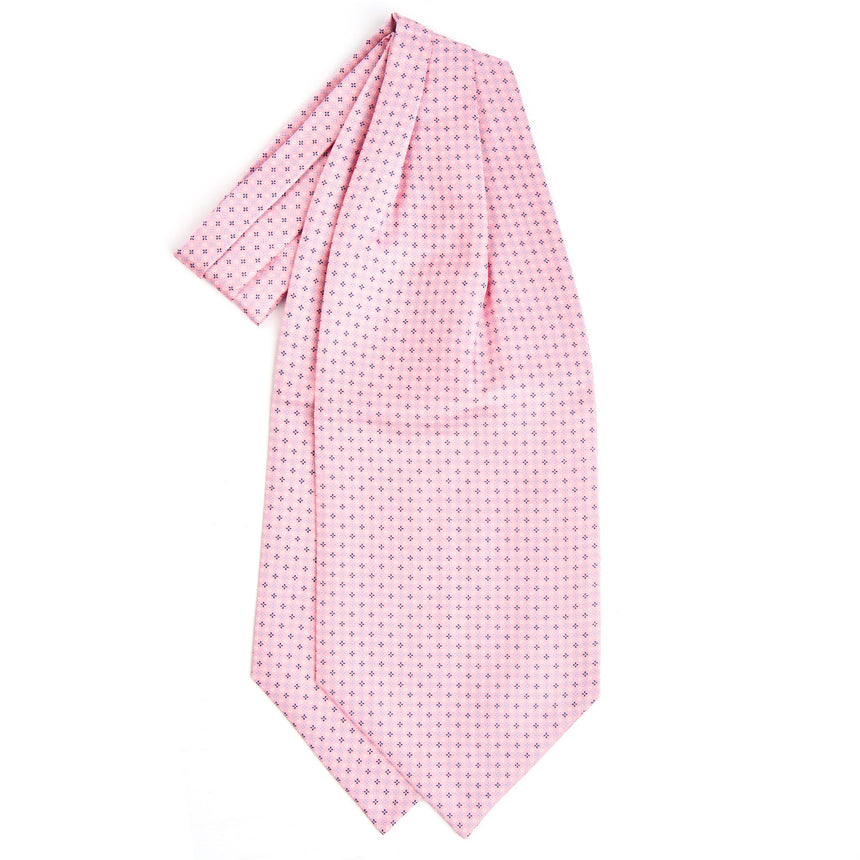 PINK SILK ASCOT TIE