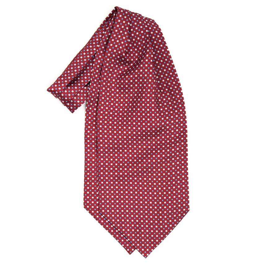 BURGUNDY SILK ASCOT TIE