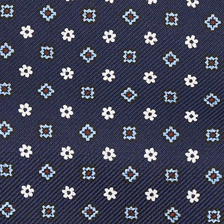 DARK BLUE SILK ASCOT TIE