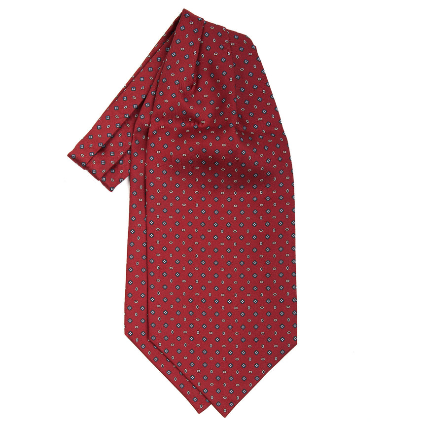 BURGUNDY SILK ASCOT TIE