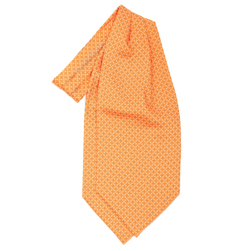 ORANGE SILK ASCOT TIE