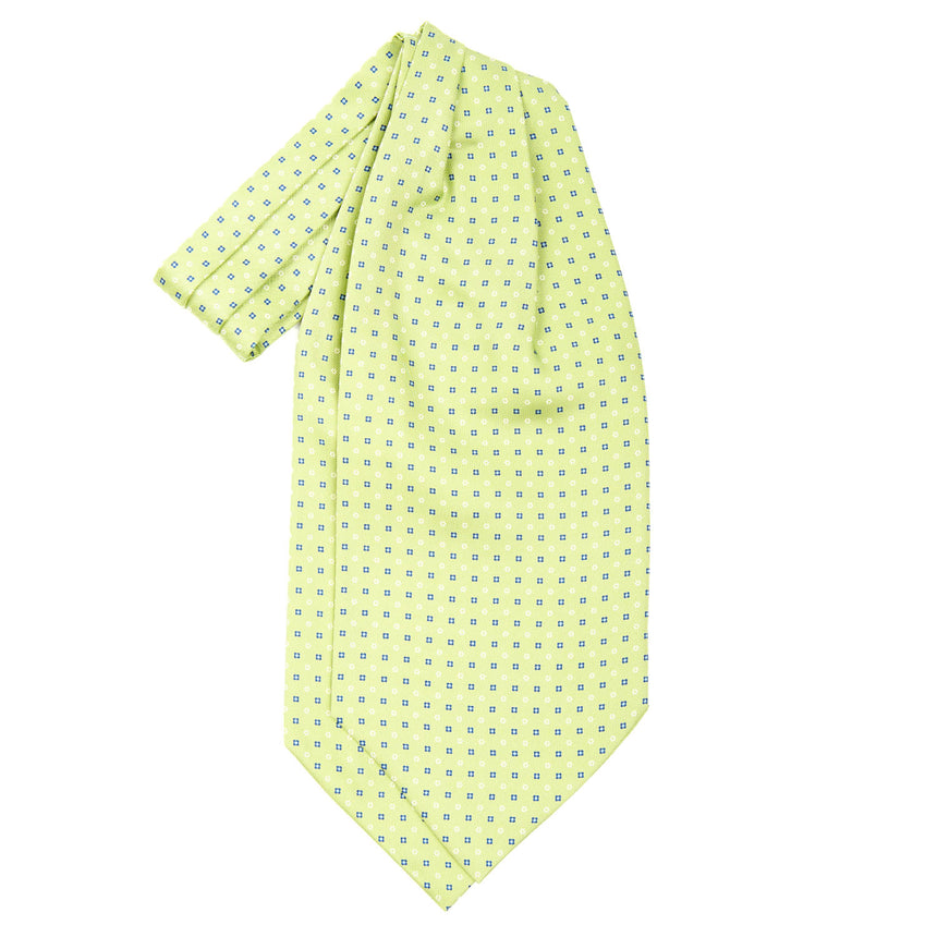 LIGHT GREEN SILK ASCOT TIE