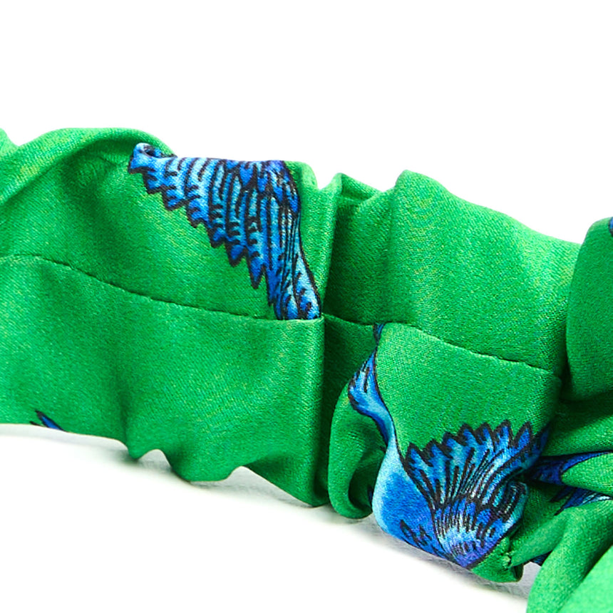 GREEN AUDREY SILK HEADSCARF