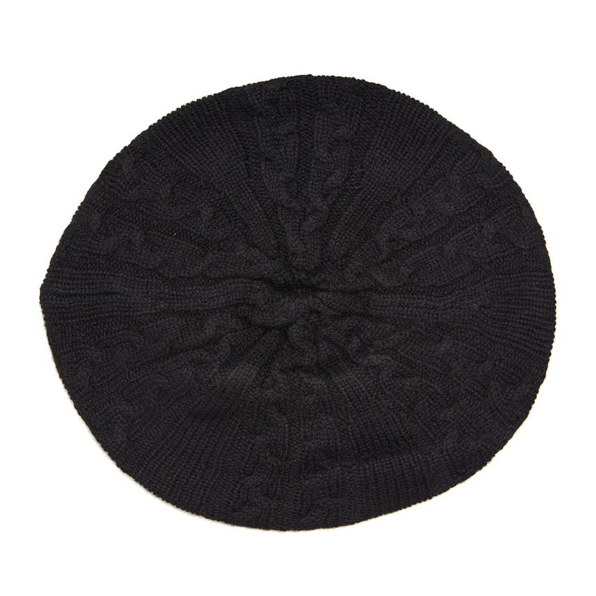 CAPPELLO BASCO A TRECCE NERO