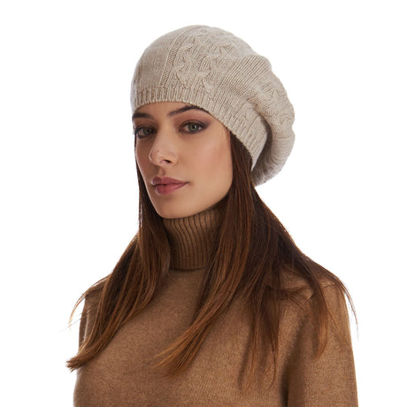 CAPPELLO BASCO A TRECCE BEIGE