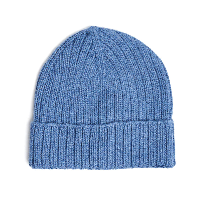 POWDER BLUE RIBBED BEANIE