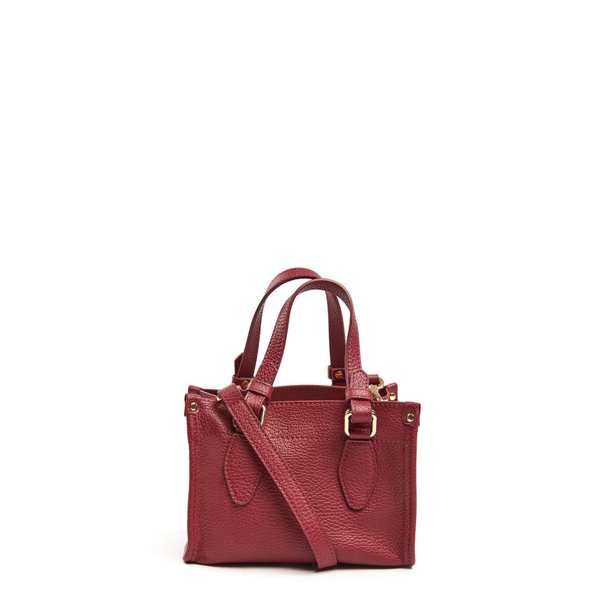 BURGUNDY MINI SHOPPING BAG