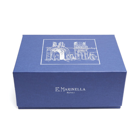 CHRISTMAS BOX WITH DARK BLUE HOLIDAY TIE