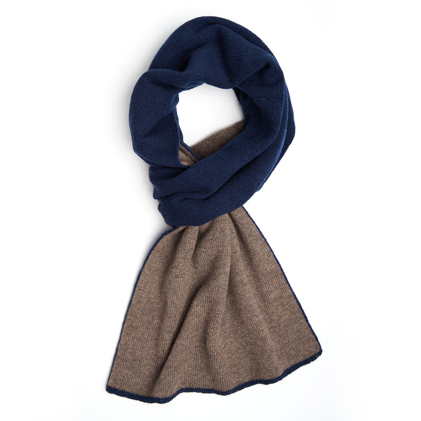 BOX DI NATALE CON SCALDACOLLO BLU IN CASHMERE