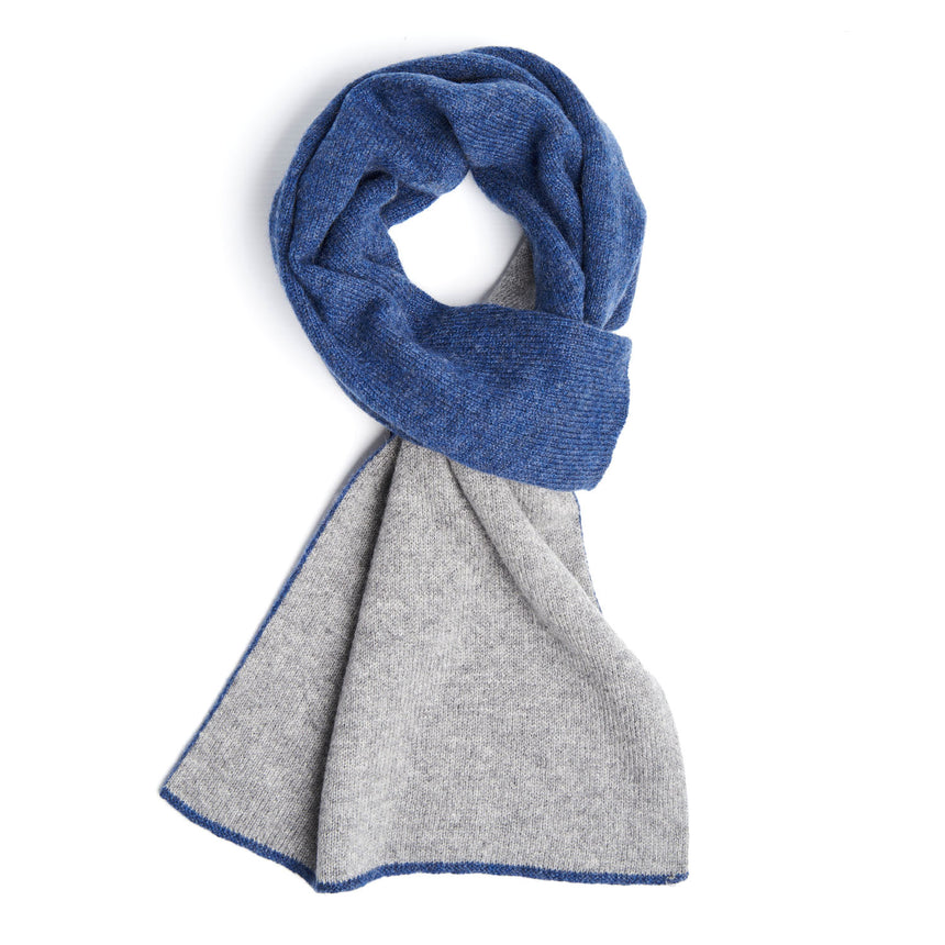 BOX DI NATALE CON SCALDACOLLO BLU IN CASHMERE