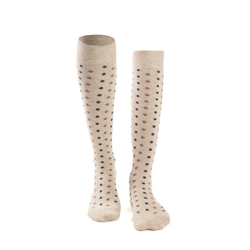 LONG BEIGE COTTON SOCKS