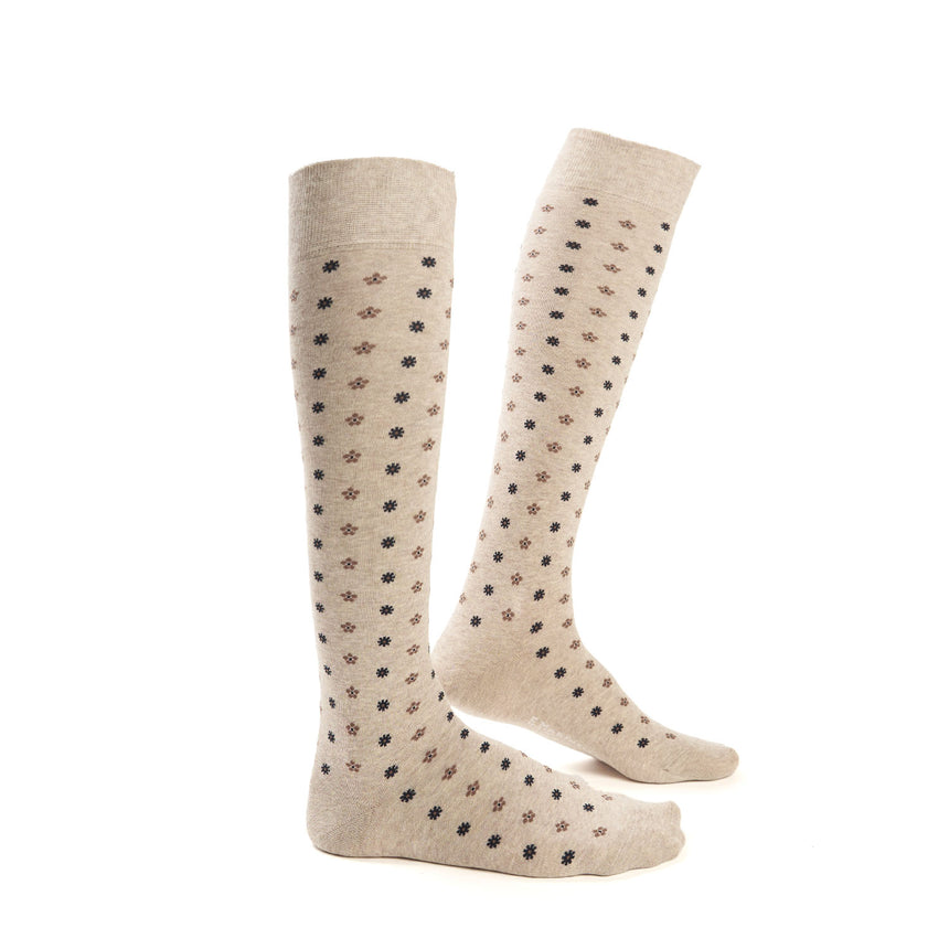 LONG BEIGE COTTON SOCKS