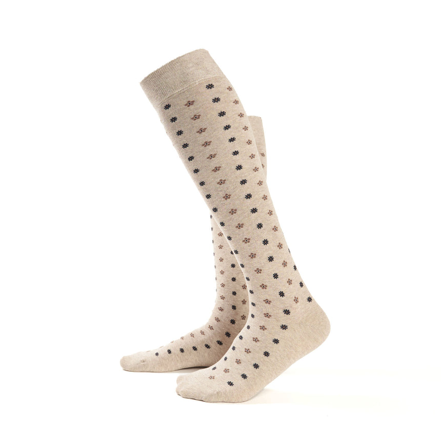 LONG BEIGE COTTON SOCKS