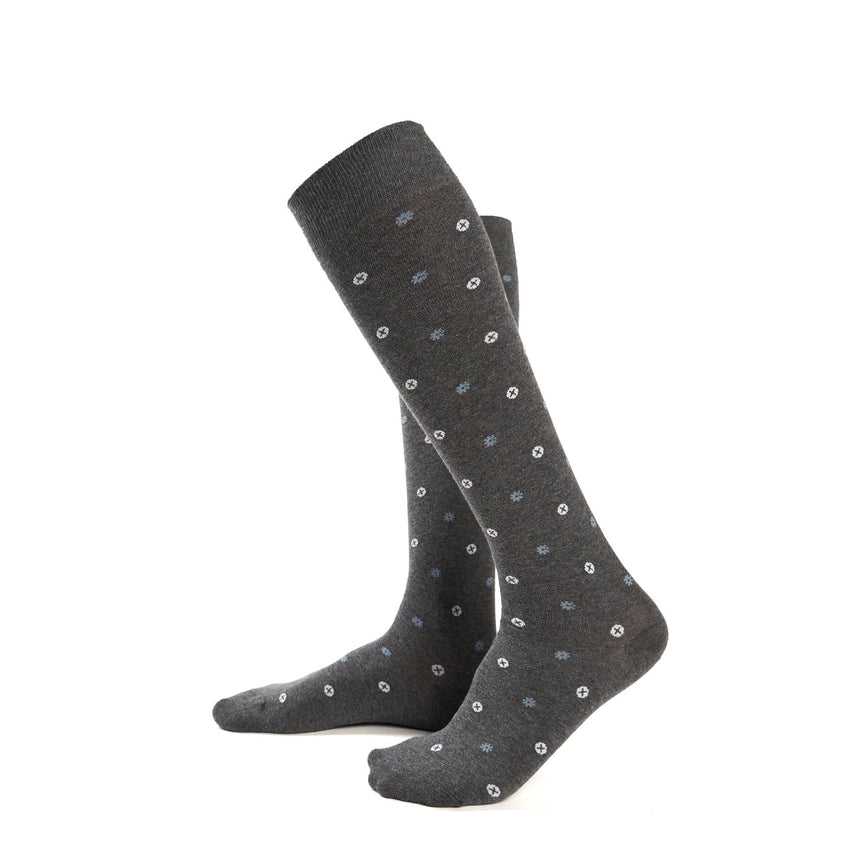 LONG GREY COTTON SOCKS