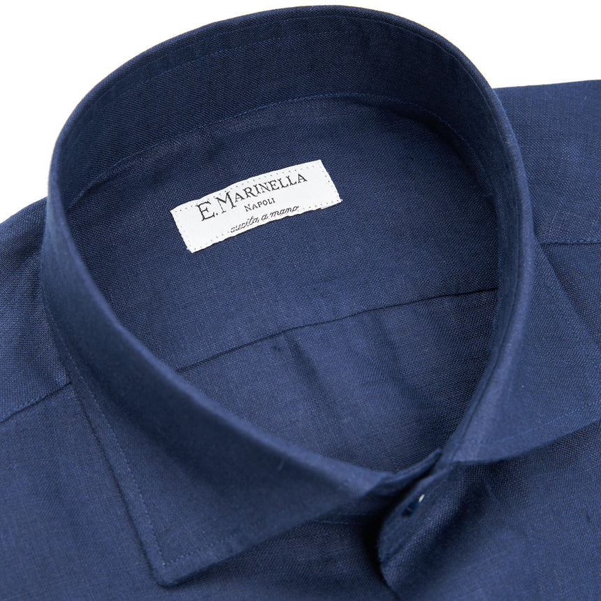 CAMICIA IN LINO BLU NOTTE