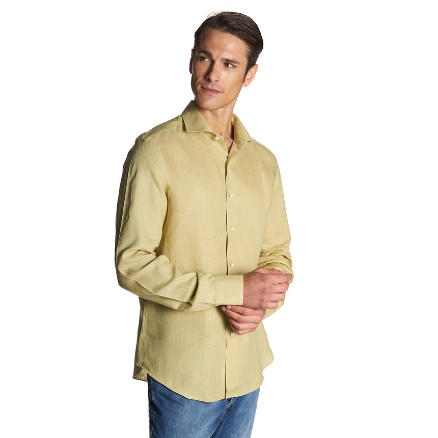 LIGHT GREEN LINEN SHIRT