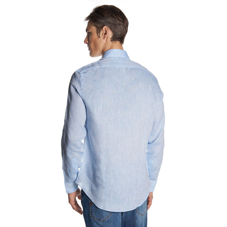 CAMICIA IN LINO AZZURRA