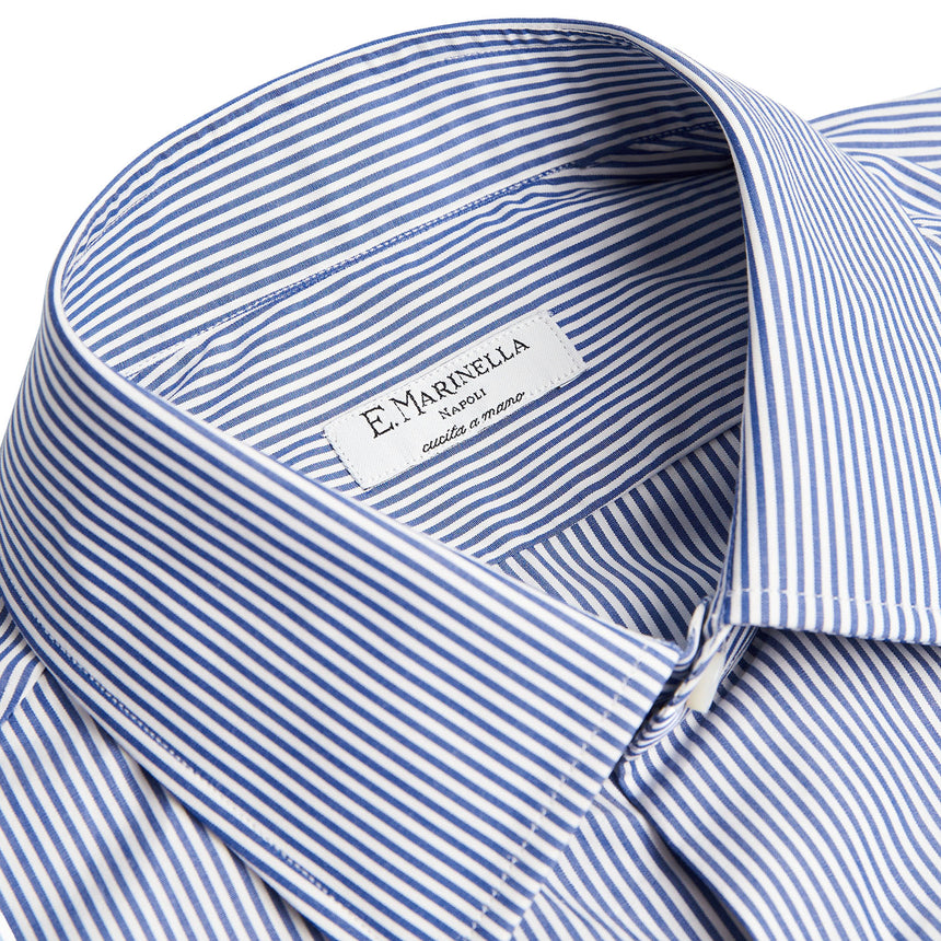 CAMICIA CLASSICA RIGHE BIANCO E BLU REGULAR