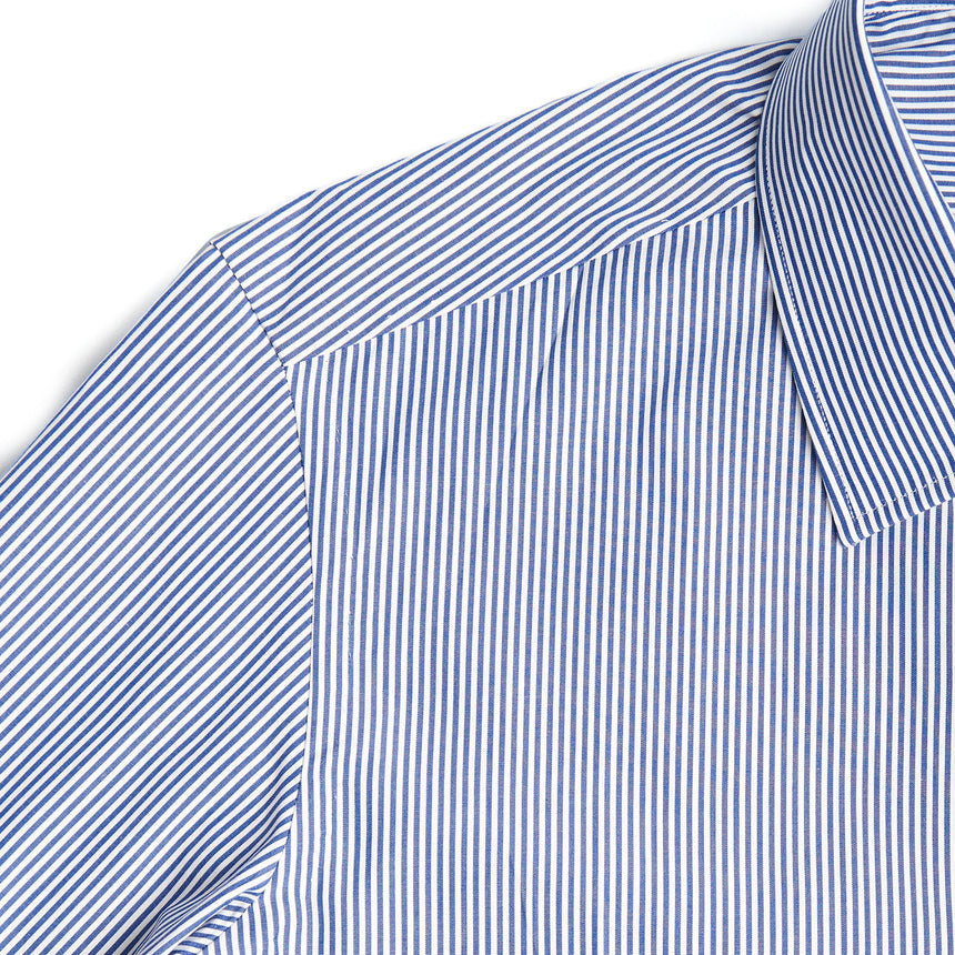 CAMICIA CLASSICA A RIGHE BIANCO E BLU SLIM