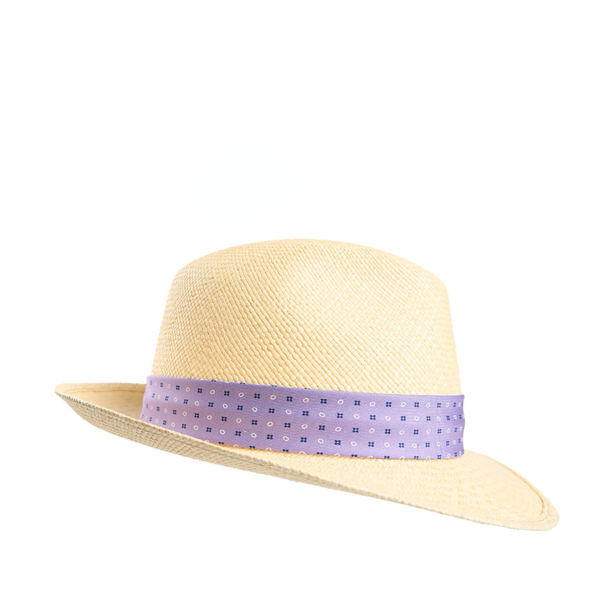 PANAMA FEDERICO MODEL WITH LILAC SILK BAND