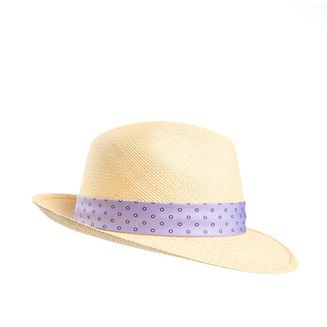 PANAMA FEDERICO MODEL WITH LILAC SILK BAND