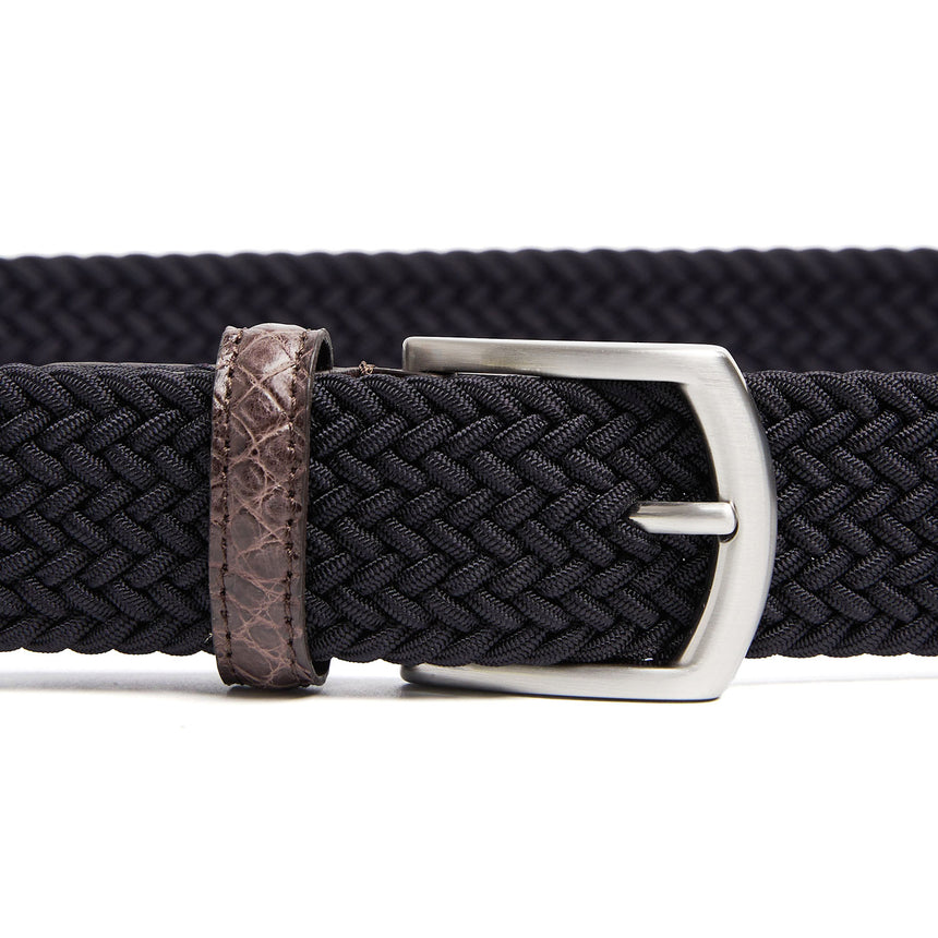 BLUE WOVEN STRETCH BELT