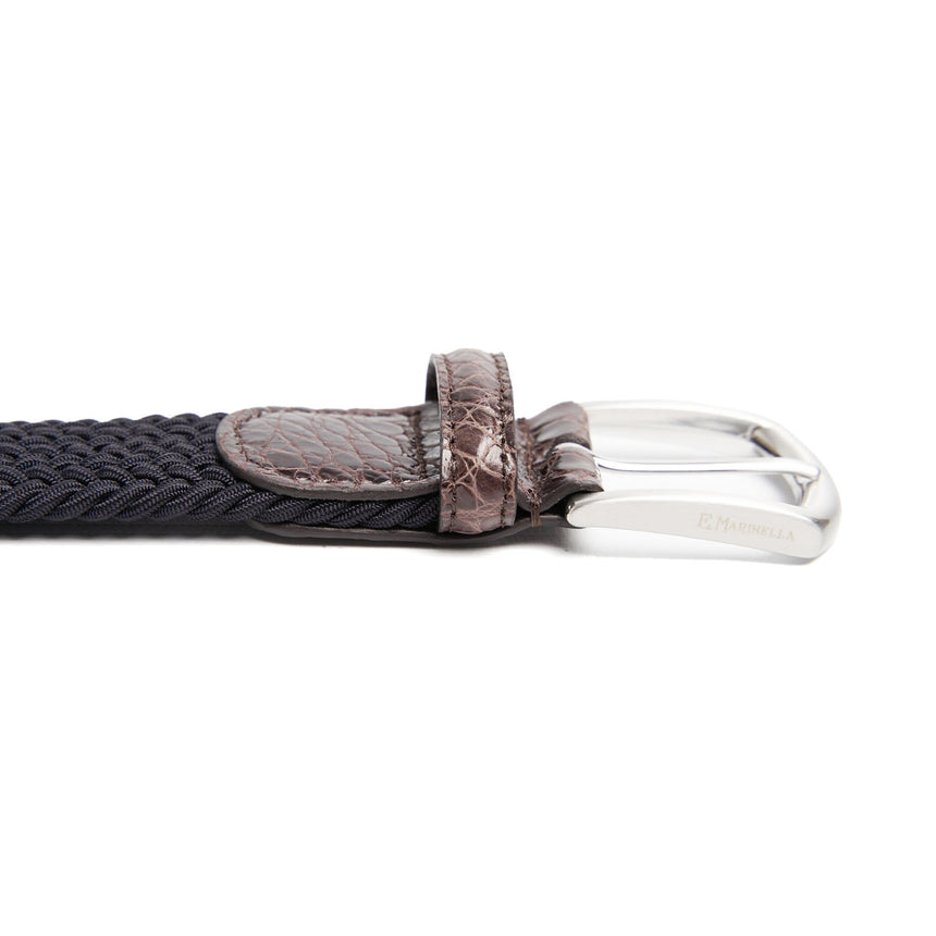 BLUE WOVEN STRETCH BELT