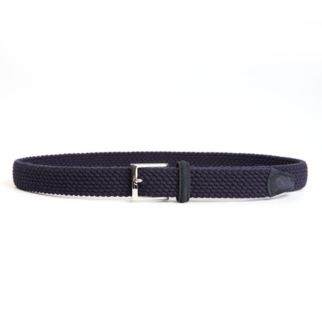 DARK BLUE WOVEN BELT IN WOOL