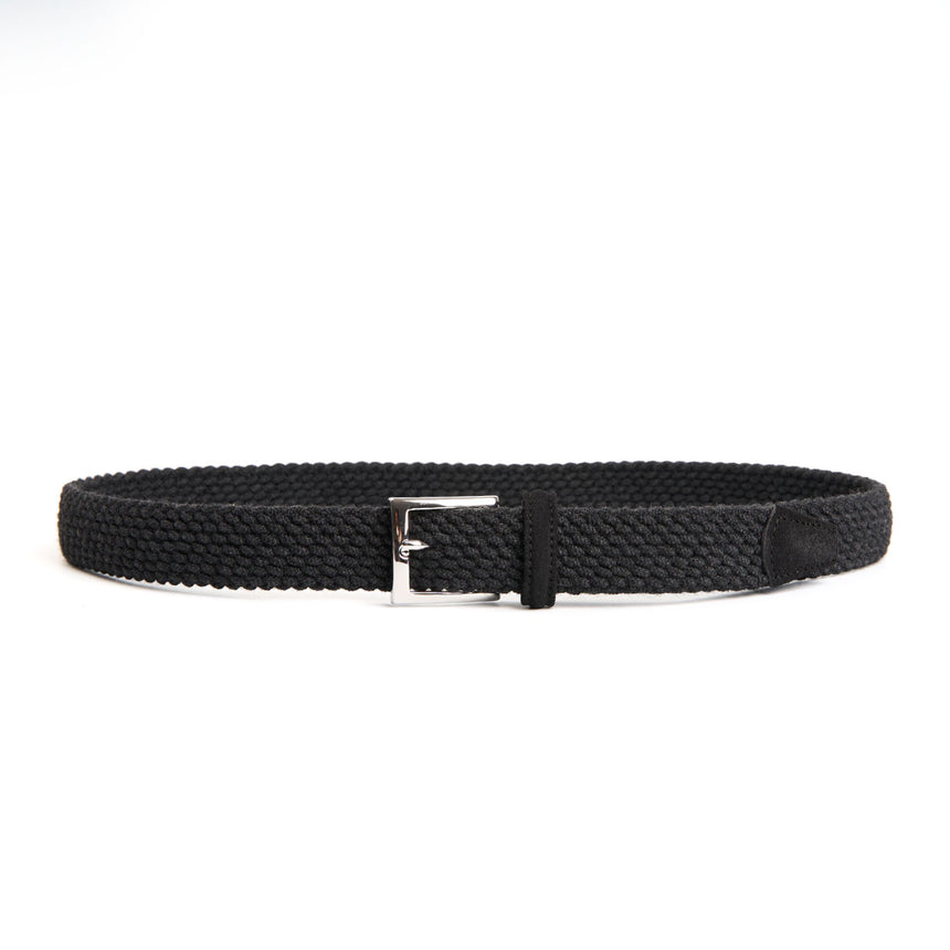 DARK GREY WOVEN BELT IN WOOL