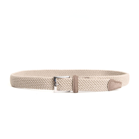 BEIGE WOVEN BELT IN WOOL