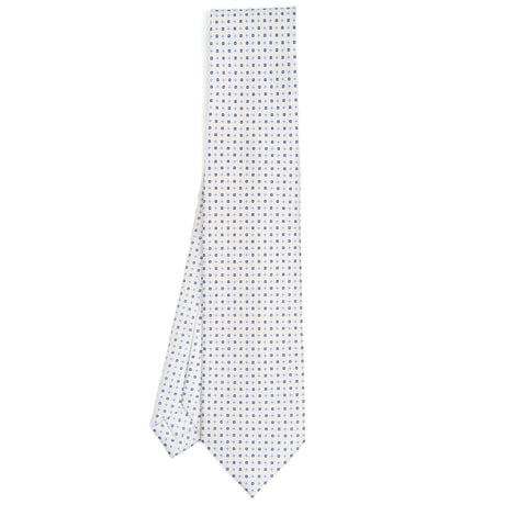 WHITE 5 FOLD SARTORIAL SILK TIE