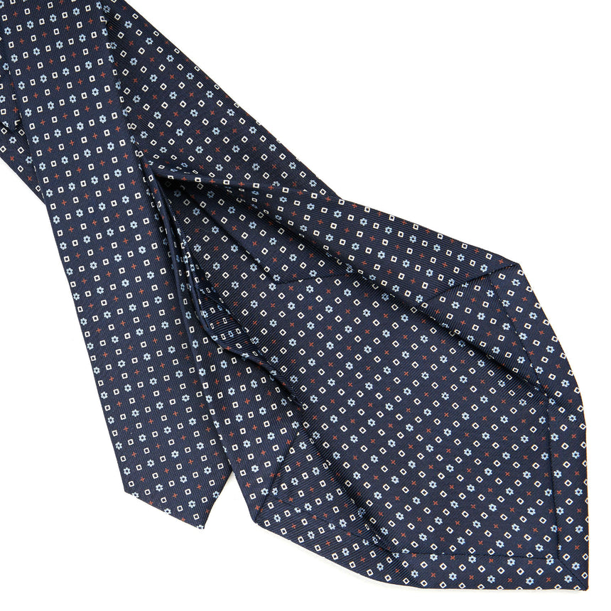 DARK BLUE 5 FOLD SARTORIAL SILK TIE