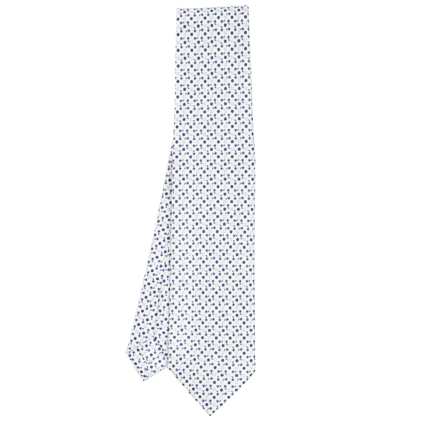 WHITE 5 FOLD SARTORIAL SILK TIE