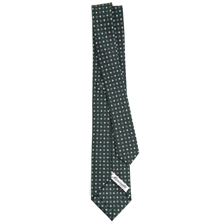 CRAVATTA SARTORIALE 7 CM IN SETA VERDE SCURO