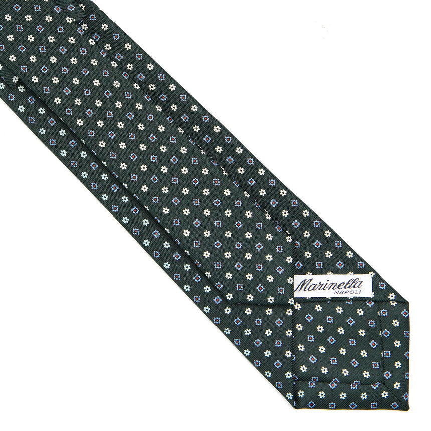 CRAVATTA SARTORIALE 7 CM IN SETA VERDE SCURO