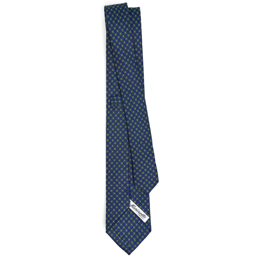 CRAVATTA SARTORIALE 7 CM IN SETA BLU